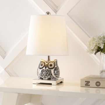 Justina 16" Ceramic Mini LED Table Lamp - JONATHAN Y